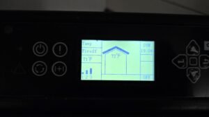 ComfortBilt pellet stove control screen